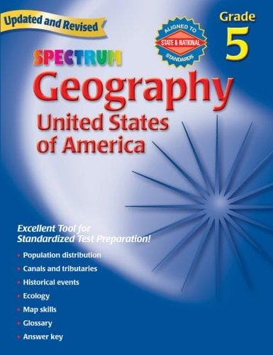 Spectrum Geography Grade 5 United States workbook cover