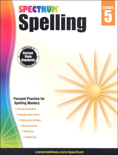 Spectrum Spelling Workbook, Grade 5