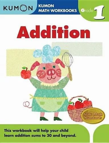Kumon Grade 1 Addition workbook cover