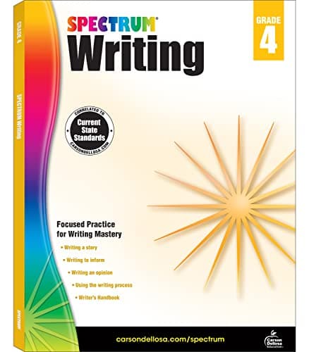 Spectrum Writing Workbook Grade 4 cover